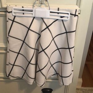 Windowpane A-line skirt